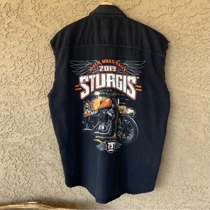 Harley-Davidson BLACK HILLS STURGIS Sleeveless Shirt, Raw Edge